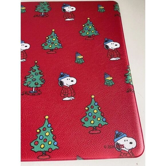 Peanuts Snoopy Woodstock In Puffy Coat Anti Fatigue Kitchen Mat 18 X 30” Red NEW - Picture 8 of 10